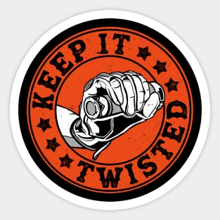 Keep It Twisted Funny Vintage Motorbike Speed Racing Biker Sticker